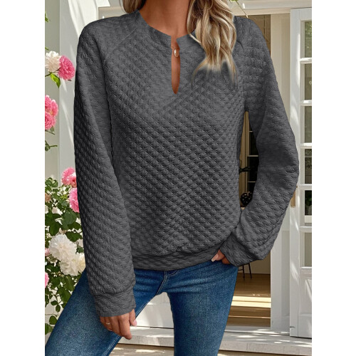 (L, Dark Grey) Sweat-shirt ample à et l'automne. 2