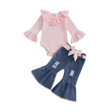 (3-6 Months, Pink) Ensemble 2 pièces d'automne tout-petits