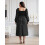 (XXXXXL, Black) Robe longue vintage taille, fluide 8