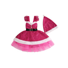 (18-24 Months, Rose Red) Lasten tyttöjen jouluasu, hatulla cosplay-juhliin