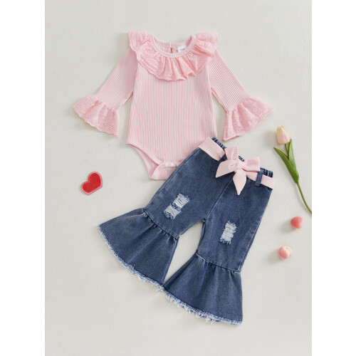 (3-6 Months, Pink) Ρούχα 2 τεμαχίων φθινοπωρινά ρούχα. 2