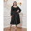 (XXXXXL, Black) Robe longue vintage taille, fluide 5