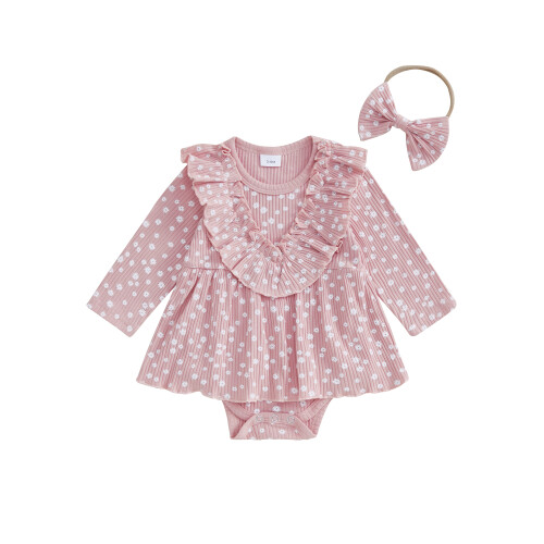 (3-6 Months, Pink) Νεογέννητη Κορίτσι Στολή, Κορδέλα Μαλλιών