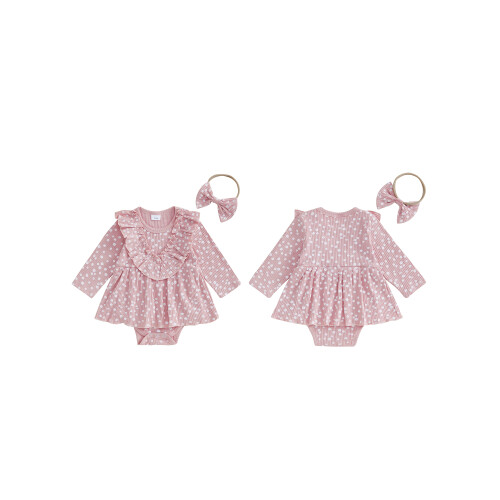 (3-6 Months, Pink) Νεογέννητη Κορίτσι Στολή, Κορδέλα Μαλλιών 1