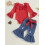 (3-6 Months, Red) Ensemble 2 pièces d'automne tout-petits 4
