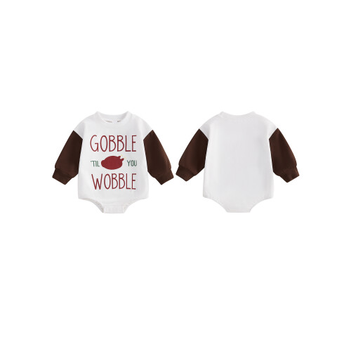 (12-18 Months, White) Tutina neonato maniche del Ringraziamento. 1