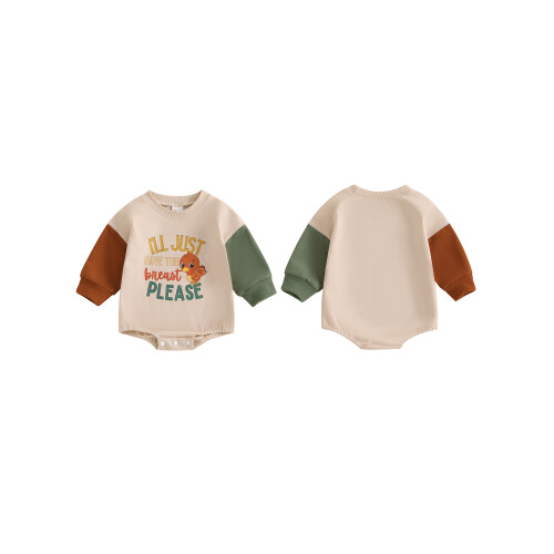 (0-3 Months, Beige) Sudaderas y mamelucos de otoño 1