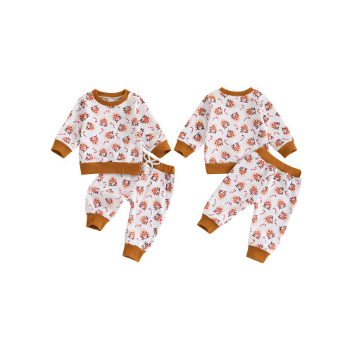 (6-12 Months, White) Σετ παντελονιών για χριστουγεννιάτικα ρούχα 1