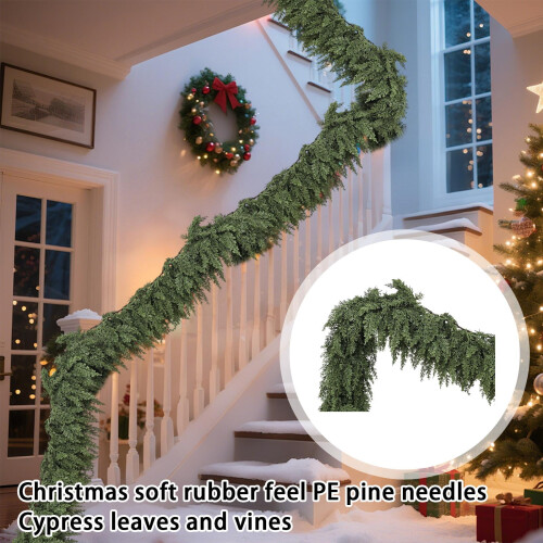 Artificial Cedar Garland 180cm Realistic Faux Pine 2