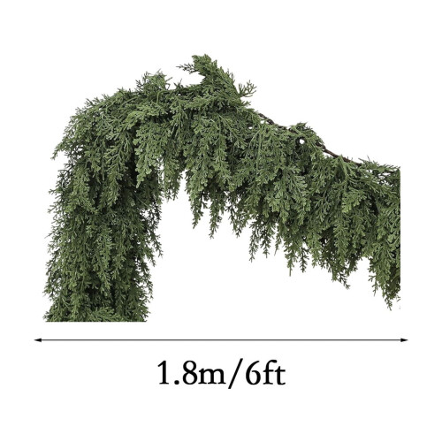 Artificial Cedar Garland 180cm Realistic Faux Pine 1