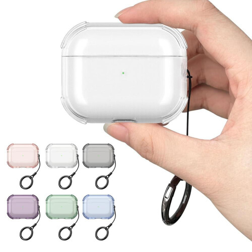 Διαφανής θήκη για συμβατότητα με AirPods Pro3Αδιάβροχη θήκη ακουστικών με 2