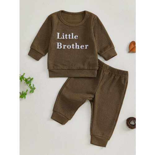 (12-18 Months, Brown Little Brother) Παιδικό σετ 2 με λάστιχο. 2