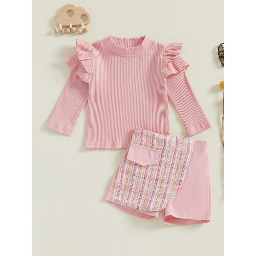(12-18 Months, Pink) Φθινοπωρινά ρούχα κοριτσιών, με φούστες 2