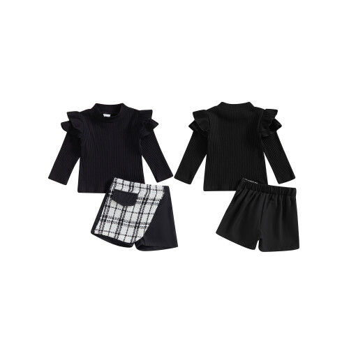 (18-24 Months, Black) Φθινοπωρινά ρούχα κοριτσιών, με φούστες 1