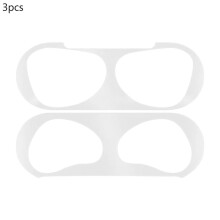 Compatibile con AirPods Pro3, adesivi antipolvere in metallo, 3 pezzi, modello 2025, cover protettiva antigraffio e antisporco.
