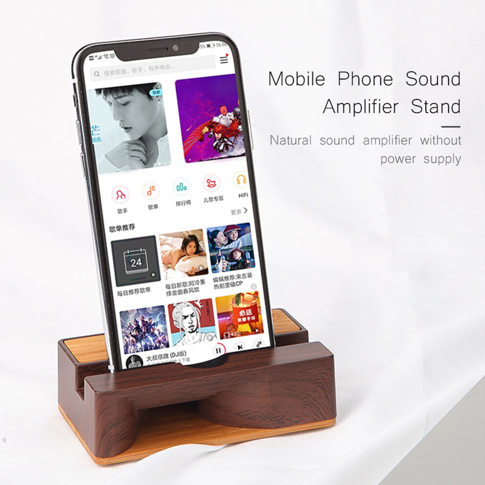 Mobile Phone Sound Amplifier Stand Wooden Cell Phone Stand With Sound Amplifier Phone Holder Desk Support 9402001918291