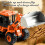 Πορτοκαλί αυτοκινητάκι Pushdozer για νήπια 3-7+, συμβατό με παιχνίδια κατασκευών, 3