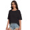 Top da donna a maniche corte con scollo rotondo, camicie estive 4