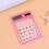 Desk Ultra-Thin Calculator LCD Screen Calculator Student 1pc Pink 6