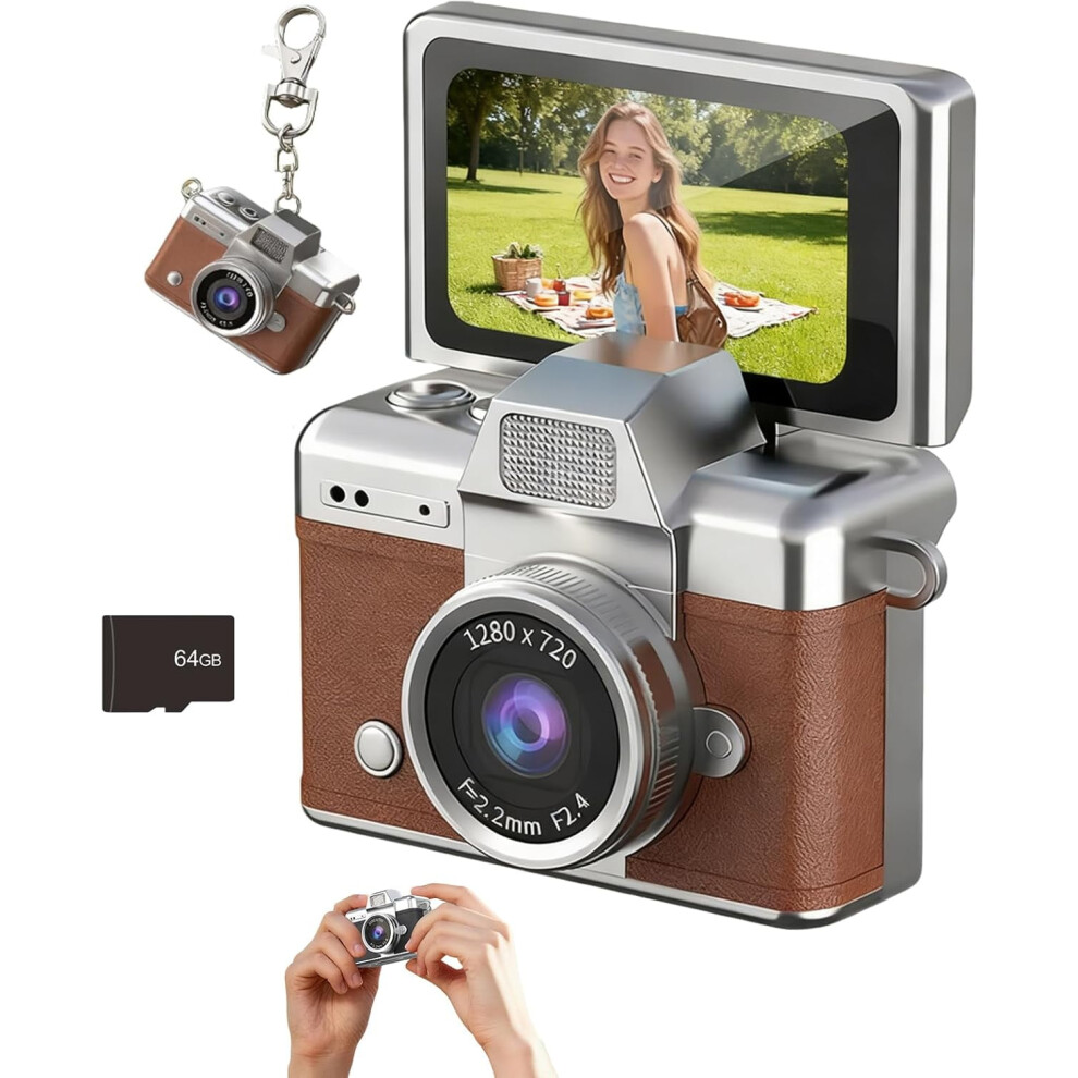 Mini Digital Camera With 1.47" Lcd, 1080P Video, Built-In Flash, Lanyard, Keychain & 64Gb Card Â Ideal For Travel & Parties 9402001918840