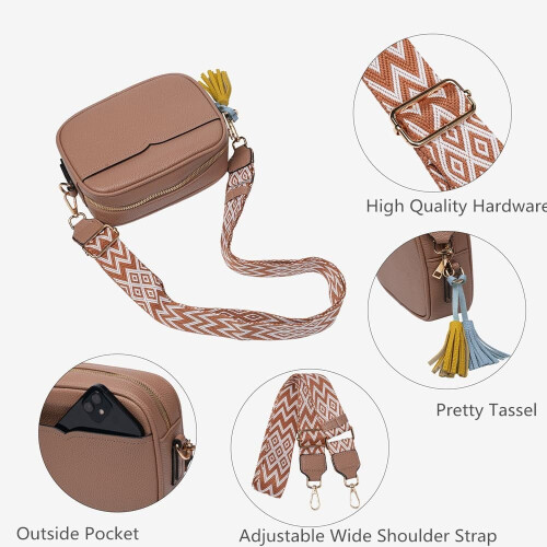 Μικρές τσάντες crossbody για γυναίκες, πορτοφόλι με λουράκι κιθάρας, δερμάτινη τσάντα 1