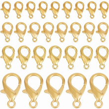 120 stuks gouden karabijnsluitingen (10/12/14/21 mm) voor het maken van kettingen en armbanden – Geschikt voor het maken van sieraden
