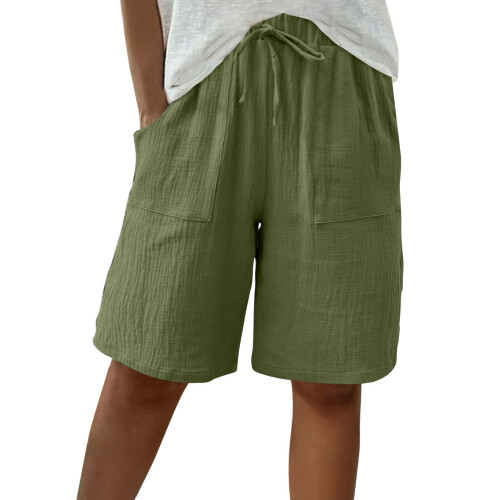 Γυναικείο ελαφρύ casual σορτς - Capris μονόχρωμο που απομακρύνει την υγρασία για