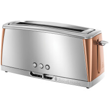 Russell Hobbs Long Slot 2 Slice Luna Toaster with faster toasting Technology (6 Browning levels, Defrost/Reheat/Cancel function, Lift & Look feature,)