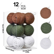 Palline di Natale in stile boho, 2,36 pollici, 12 pezzi