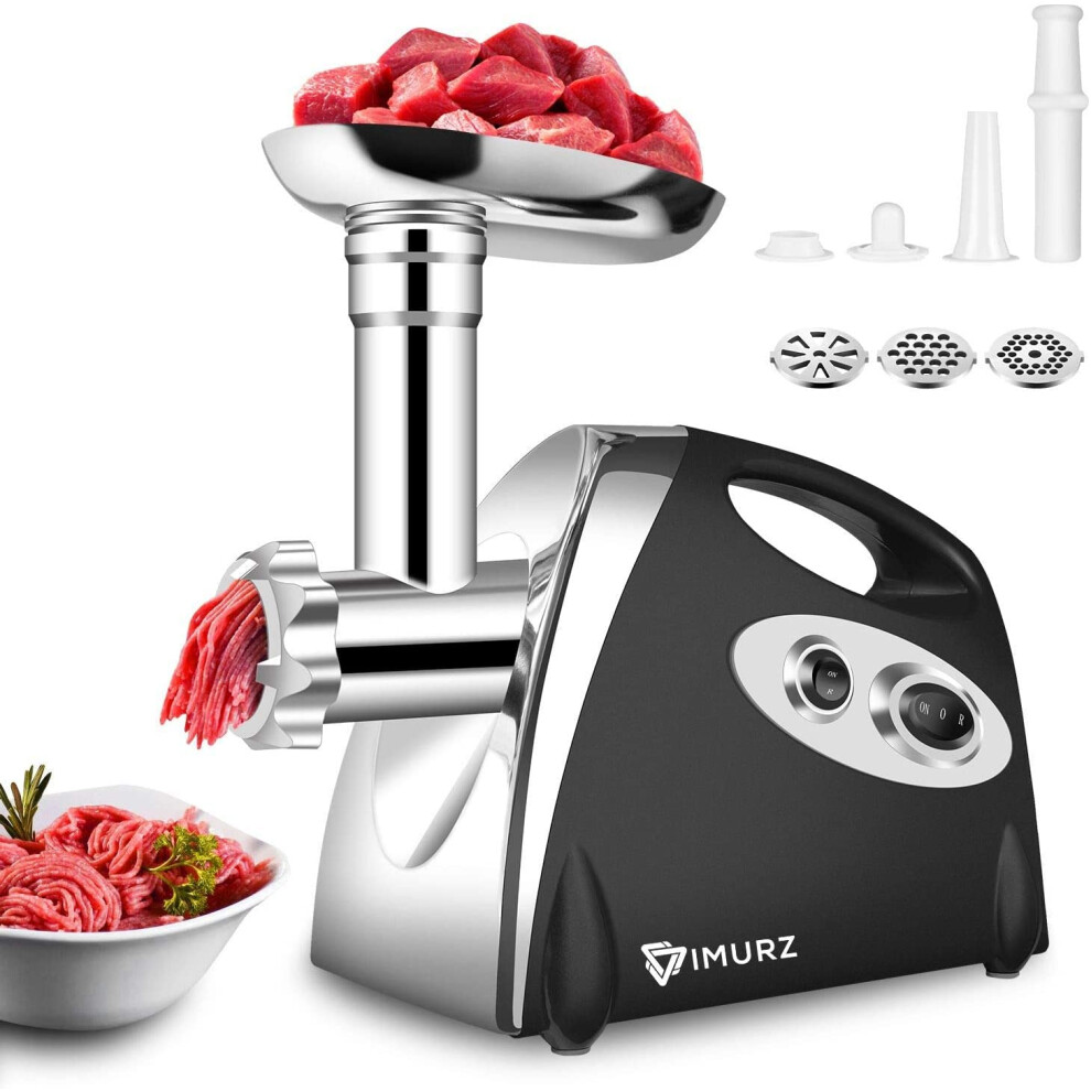 Electric Meat Grinder And Duty Household Sausage Maker Meats Mincer Food Grinding Mincing Machine With Kibbe Attachement ? Powerful 2800W Copper 5051222744611
