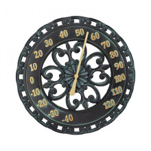 HIBIBUD Outdoor Thermometer Waterproof Temperature Gauge Decoration 13.5inch Retro Thermometer for Patio Yard Lawn Outside Home