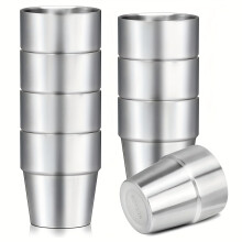 EASTIN Tasses empilables isothermes sous vide en acier inoxydable, lot de 8