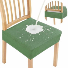 Waterdichte stoelhoezen voor eetkamerstoelen, groen, set van 6
