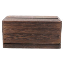 Doosje tissues van hout, donkerbruin, 1 stuk