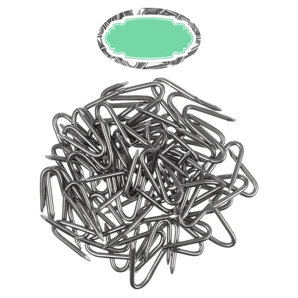 U Shaped Nails 70Pcs For Mesh Fastening Fencing Netting U Staples Nails Outdoor Use 9181073143007
