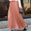 Eleganter, einfarbiger, plissierter Midi-Maxirock mit elastischem Bund für Damen 1