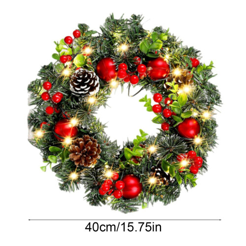 LED-julekrans 40 cm dørhengt 1