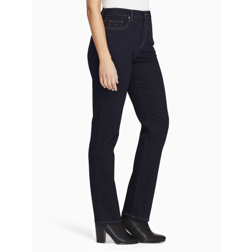 Calça jeans reta Amanda de cintura alta para mulheres e tamanhos plus size, comprimento regular de 30 polegadas (76 cm), comprimento da perna curto 2