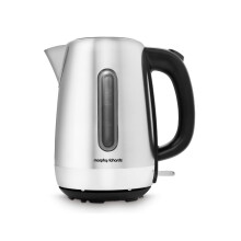Morphy Richards Equip Kettle, 1.7L, 3Kw Rapid boil, Removeable Limescale Filter, Easy View Water Gauge, Brushed Stainless Steel Case, 102786