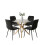 Modern Round Glass Dining Table with 4 Chairs 2
