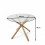 Round Glass Dining Table Set With 4 Gem Chairs 4