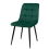 Round Glass Dining Table Set With 4 green Chairs 4