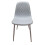 Round Glass Dining Table Set With 4 Grey Chairs 4