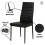 Black Marble Effect Dining Table Set with 6 Chairs 3
