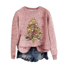 Hässliche Weihnachtspullover für Damen, Herbstmode, festlicher Weihnachtspullover mit Rundhalsausschnitt, witziges Pullover-Oberteil