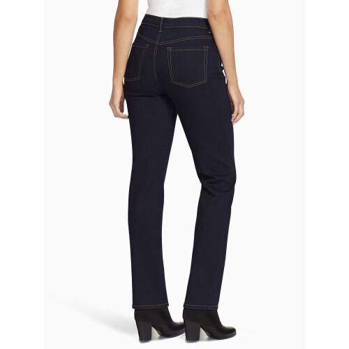 Calça jeans reta Amanda de cintura alta para mulheres e tamanhos plus size, comprimento regular de 30 polegadas (76 cm), comprimento da perna curto 1