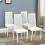 Round Glass Dining Table Set With 4 white Chairs 4