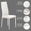 Black Marble Dining Table with 4 White Chairs 4