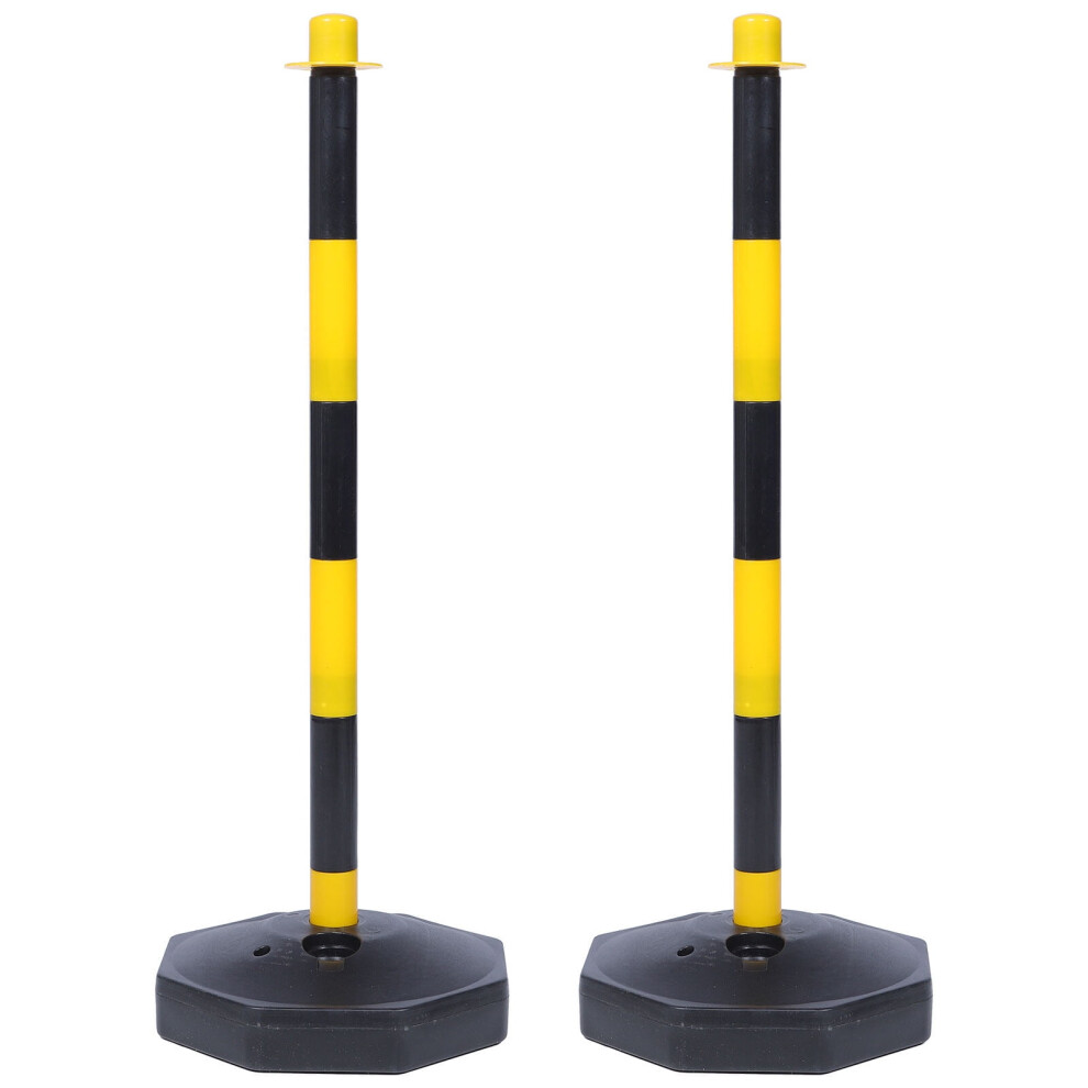 Traffic Delineator Post Cones-2Pcs Portable Parking Pole Barrier 9558633763508