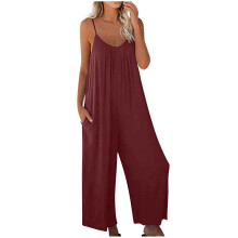 Mono ligero de tirantes finos con bolsillos para mujer